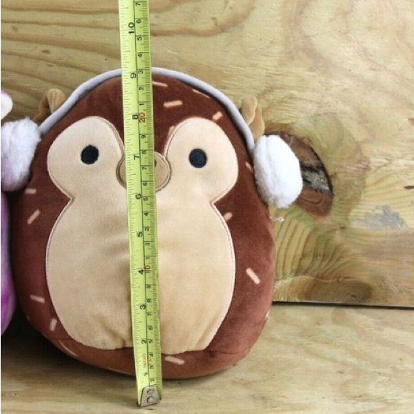 KELLYTOY SQUISHMALLOW Hedgehog W/earmuff 8" RARE Plush Animal - Picture 5 of 5
